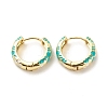 Flower Enamel Hoop Earrings EJEW-G290-03G-E-1