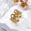 Wave 304 Stainless Steel Finger Rings for Women X-RJEW-F174-06G-4
