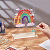 Transparent Acrylic Slant Back Earring Display Stands EDIS-WH0035-20B-03-3