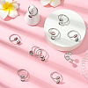 16Pcs 304 Stainless Steel Open Cuff Ring Findings STAS-BBC0008-18-4