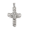 Brass Micro Pave Clear Cubic Zirconia Pendants CU-CBA4BAF-08P-1