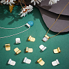 18Pcs 2 Styles Rack Plating Brass Glue-on Flat Pad Bails KK-AR0001-80A-4