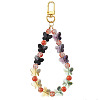 Butterfly & Round Glass Beads Strap Pendant Decoration HJEW-JM02030-1