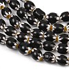 Handmade Millefiori Glass Oval Bead Strands LK-Z001-01A-04-4