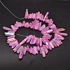 Electroplated Natural Quartz Crystal Beads Strands G-A142-03E-2