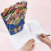 3D Flower Pop Up Paper Greeting Card AJEW-WH0248-36A-3
