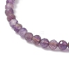 Natural Amethyst Beaded Cuff Bangles BJEW-JB13326-02-4