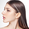 CHGCRAFT 10Pcs Rhinestone Snap Hair Clips Tassel Hair Extension Chain OHAR-CA0001-06-5