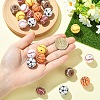 12Pcs 6 Styles Sport Theme Opaque Acrylic Resin Beads MACR-YW0004-78-5