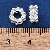 Brass Micro Pave Clear Cubic Zirconia Spacer Baeds KK-Z089-14S-3