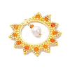 Glass Seed Beaded Sun Pendants PALLOY-MZ00857-03-3
