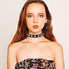 3Pcs 3 Styles Punk-style Imitation Leather Chocker Necklaces NJEW-CL0001-25-7