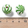 Printed Schima Wood European Beads WOOD-G023-15A-3