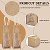 1-Sot Rectangle Linen Wine Storage Bags with Handle ABAG-WH0046-28A-4