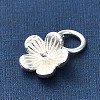 925 Sterling Silver 5-Petal Flower Charms STER-U009-01S-01-3