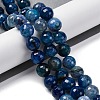 Natural Dragon Veins Agate(Dyed & Heated) Beads Strands G-K390-A06-01-2