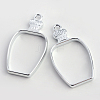 Rack Plating Alloy Bottle Open Back Bezel Pendants PALLOY-S047-31D-FF-1