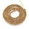 Electroplate Glass Beads Strands EGLA-F149-FP-01-2
