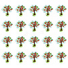 20pCS Printed Opaque Acrylic Beads OACR-TA0004-75A-3