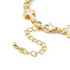 Brass Micro Pave Cubic Zirconia Chain Bracelets BJEW-P288-01G-3