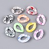 Spray Painted Opaque Acrylic Linking Rings SACR-T017-59M-A-1