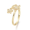 Brass Micro Pave Clear Cubic Zirconia Cuff Rings LS-RJEW-F103-06-G-3