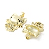Cat Rack Plating Brass Micro Pave Cubic Zirconia Pendants KK-E102-32G-2