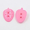Acrylic Strawberry Buttons X-BUTT-E039-A-06-2