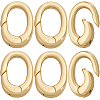 10Pcs Brass Spring Gate Rings KK-BBC0015-85-1