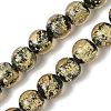 Handmade Luminous Foil Glass Beads LAMP-K039-42-2