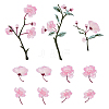 11Pcs 7 Styles Rayon Iron on/Sew on Cloth Patches PATC-FH0001-37-1