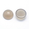 Natural Grey Agate Cabochons G-P393-R46-14.5mm-2