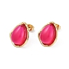 Ion Plating(IP) 304 Stainless Steel Teardrop Stud Earrings EJEW-Z068-36G-01-6