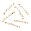 6Pcs 3 Styles Natural Cultured Freshwater Pearl Beaded Connector Charms PALLOY-TA00269-2