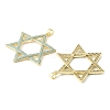 Brass Micro Pave Sky Blue Cubic Zirconia Pendants CU-CBA6938-04G-01-2