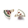 Brass Micro Pave Colorful Cubic Zirconia Charms X-KK-S359-086-RS-3