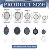 20Pcs 10 Styles Tibetan Style Antique Silver Alloy Flat Oval Pendant Cabochon Settings TIBEP-ME0001-05-2