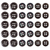 60Pcs 3 Styles Natural Black Lip Shell Buttons BUTT-TA0001-25-2