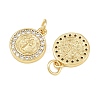 Religion Brass Micro Pave Clear Cubic Zirconia Pendants CU-CBA9482-01G-04-2