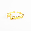 Simple Stainless Steel Mama Cuff Rings for Mother's Day QW8429-2-1