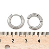 Tarnish Resistant 304 Stainless Steel Huggie Hoop Earrings EJEW-F111B-13mm-P-3