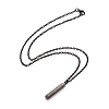 Rectangle with Word I Love You 304 Stainless Steel Pendant Necklace with Alloy Cable Chain for Women LS-NJEW-M192-01B-3