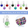 200Pcs 10 Colors Crackle Glass Pendants PALLOY-SW0018-01-2