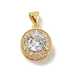 Brass Micro Pave Cubic Zirconia Pendants X-KK-B059-30G-1