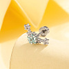 Brass Pave Cubic Zirconia Star Cartilage Earrings FS-WG0D3BD-05-1
