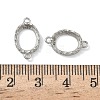 925 Sterling Silver Connector Cabochon Settings STER-NH0019-01P-02-3
