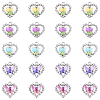 20Pcs 5 Styles Platinum Alloy Glass Pendants FIND-YW0007-61-1
