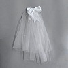 Bowknot Polyester Mesh Bridal Veils AJEW-WH20067-071-1