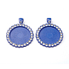 Alloy Pendant Cabochon Settings PALLOY-WH0066-33E-1
