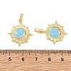 Brass Micro Pave Clear Cubic Zirconia Pendants CU-T001-09G-B-3